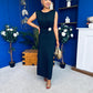 Andrea Detailed Midaxi Dress Black