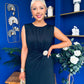 Andrea Detailed Midaxi Dress Black