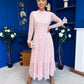 Jane Lace Detail Occasion Dress Pwr Pink