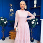 Jane Lace Detail Occasion Dress Pwr Pink