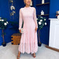 Jane Lace Detail Occasion Dress Pwr Pink