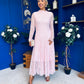 Jane Lace Detail Occasion Dress Pwr Pink