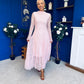 Jane Lace Detail Occasion Dress Pwr Pink