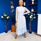 Jane Lace Detail Occasion Dress Pwr Blue