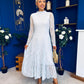 Jane Lace Detail Occasion Dress Pwr Blue