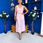 Billie Detailed Midi Dress Pwr Pink