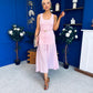 Billie Detailed Midi Dress Pwr Pink