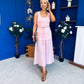 Billie Detailed Midi Dress Pwr Pink