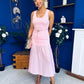 Billie Detailed Midi Dress Pwr Pink
