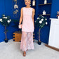 Pauline Detailed Midi Dress Pwr Pink