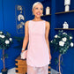 Pauline Detailed Midi Dress Pwr Pink