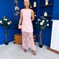 Pauline Detailed Midi Dress Pwr Pink