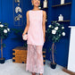 Pauline Detailed Midi Dress Pwr Pink
