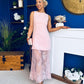 Pauline Detailed Midi Dress Pwr Pink
