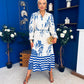 Marion Boarder Print Shirt Dress Blue