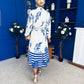Marion Boarder Print Shirt Dress Blue