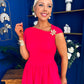 Savanna Detailed Midaxi Dress Hot Pink
