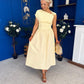 Savanna Detailed Midaxi Dress Yellow
