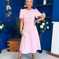 Charlotte Pearl & Bow Detail Occasion Dress Pwr Pink