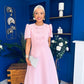 Charlotte Pearl & Bow Detail Occasion Dress Pwr Pink