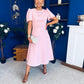 Charlotte Pearl & Bow Detail Occasion Dress Pwr Pink