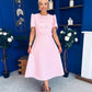Charlotte Pearl & Bow Detail Occasion Dress Pwr Pink