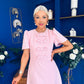 Charlotte Pearl & Bow Detail Occasion Dress Pwr Pink
