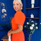 Charlotte Pearl & Bow Detail Occasion Dress Coral