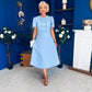 Charlotte Pearl & Bow Detail Occasion Dress Pwr Blue