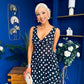 Meadow Banded Midi Dress Polka Black