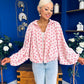 Shelly Polka Bomber Jacket Pwr Pink