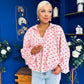 Shelly Polka Bomber Jacket Pwr Pink