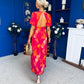 Winnie Banded Midi Dress Marble Pink