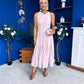 Valerie Lace Detail Occasion Dress Pwr Pink