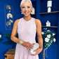 Valerie Lace Detail Occasion Dress Pwr Pink