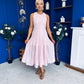 Valerie Lace Detail Occasion Dress Pwr Pink