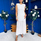 Kasey Lace Detailed Midi Dress White