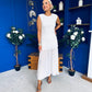 Kasey Lace Detailed Midi Dress White