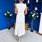 Kasey Lace Detailed Midi Dress White