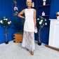 Pauline Detailed Midi Dress White