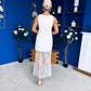 Pauline Detailed Midi Dress White