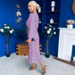 Bevin Belted Midi Dress Polka Pink