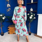 Bevin Belted Midi Dress Floral Mint