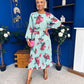 Bevin Belted Midi Dress Floral Mint