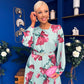 Bevin Belted Midi Dress Floral Mint