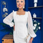 Hilda Pearl Embellished Midi Dress Cream