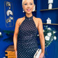 Robin Halterneck Maxi Dress Polka Black