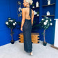 Robin Halterneck Maxi Dress Polka Black