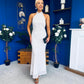 Robin Halterneck Maxi Dress Polka White