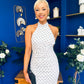 Robin Halterneck Maxi Dress Polka White